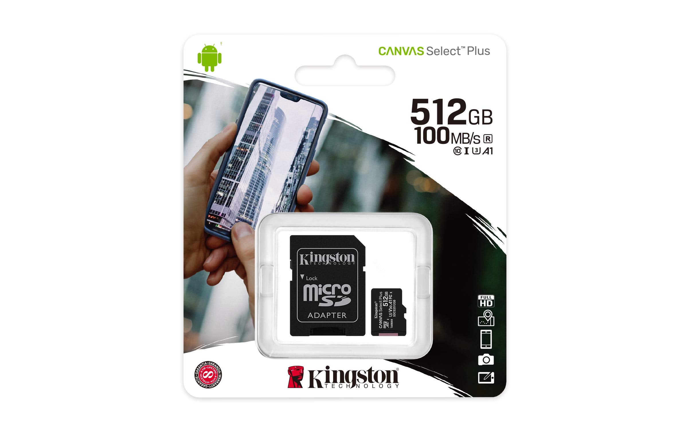 MICRO SD 512GB KINGSTON SDCS2/512GB C10 U3 A1