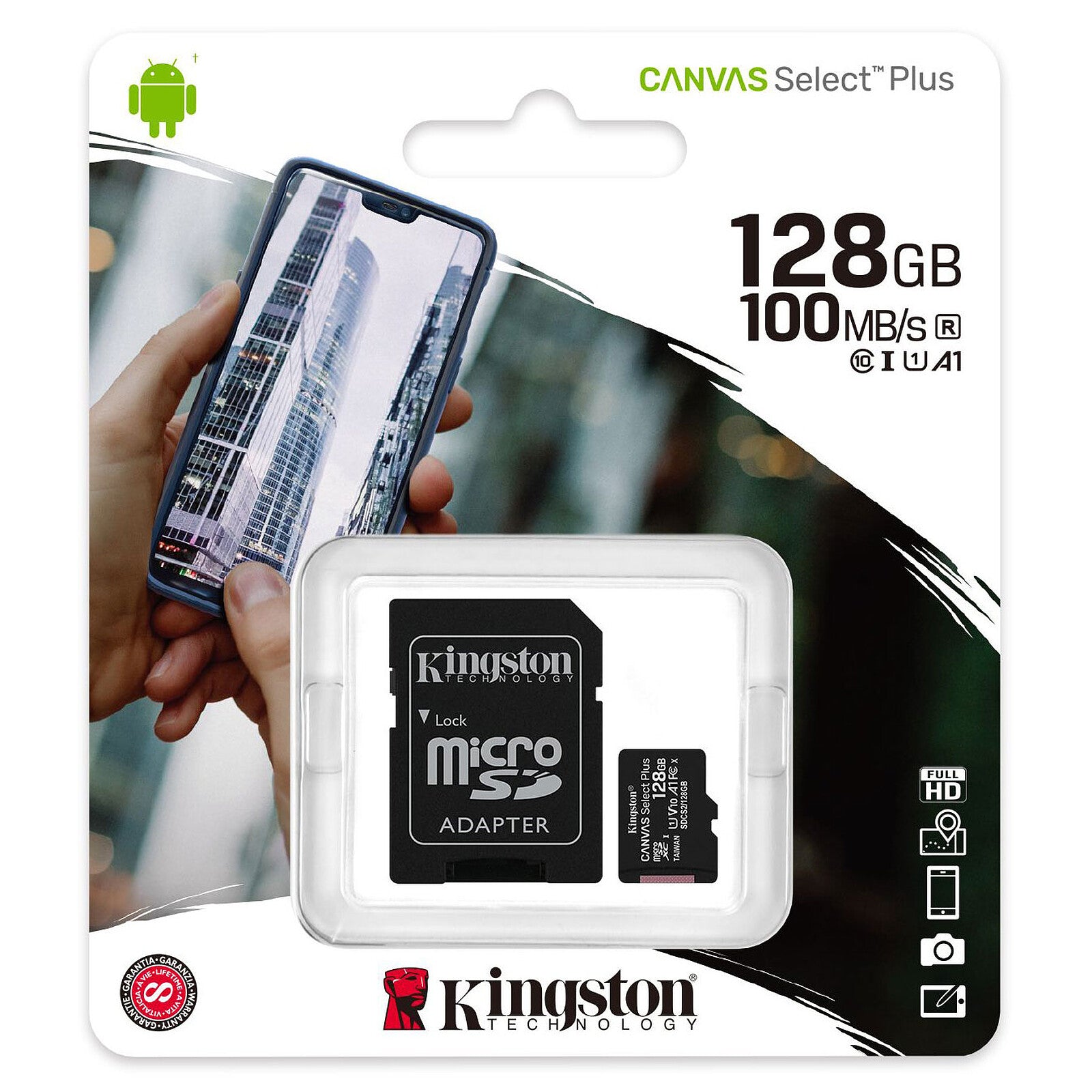 MICRO SD 128GB KINGSTON SDCS2/128GB C10 U1 A1