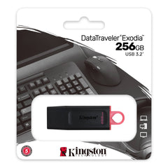 PENDRIVE 256GB KINGSTON DATA TRAVELER EXODIA (USB-A - 3.2)