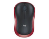MOUSE WIRELESS LOGITECH M185 BLACK/RED